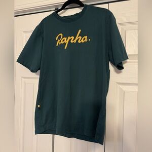 Rapha Logo T-Shirt dark green 100% organic cotton size XL